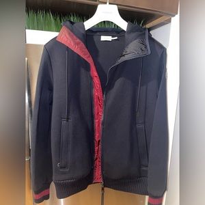 Mens Moncler asymmetrical zip up jacket